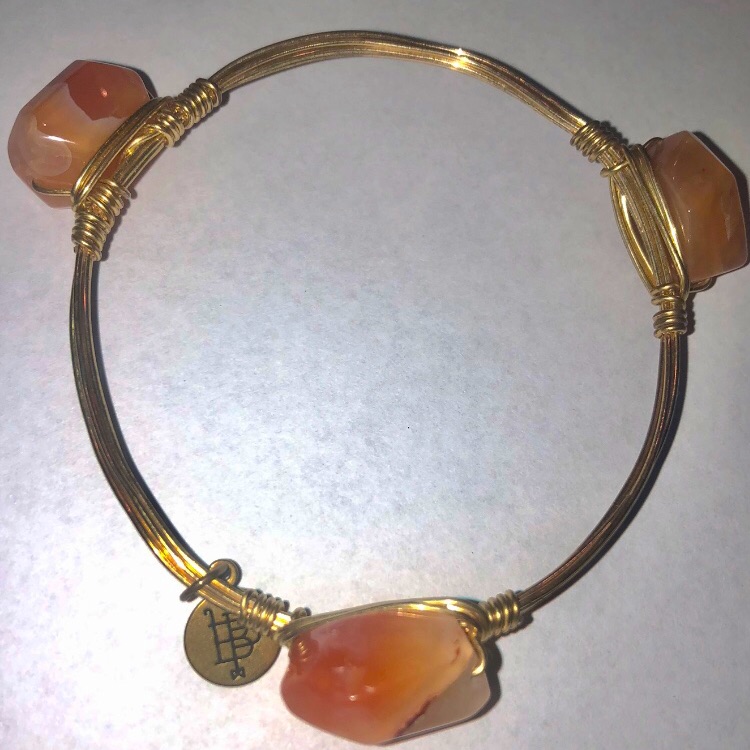 Wire And 3 Stone Bourbon And Bowties Bracelet 15$